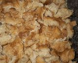 A picture of step 2 of Arabian bread pudding(known as Um Ali).