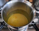 A picture of step 2 of Spaghetti with Zucchini and Turmeric Gorgonzola Sauce.