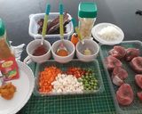 Foto del paso 1 de la receta: Lomo de Cerdo (Pork) con arroz a la Jardinera a lo Carmelita
