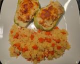 Foto del paso 9 de la receta: Chayotes Rellenos con Arroz blanco y salsa de Champiñones