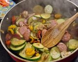 A picture of step 5 of My Skillet Sausage and Veggies.