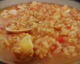 Foto del paso 11 de la receta: Arroz caldoso con sepia, almejas y gambones
