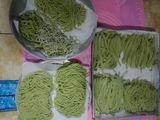 Mie Bayam Homemade NO MSG.Aman untuk MPASI dan Anak anak