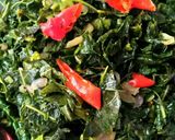 Foto langkah ke 4 dari resep Tumis Daun pepaya Daun singkong, no pahit, no msg.