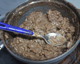 Foto del paso 1 de la receta: Arroz con batido de chocolate y melocotones