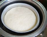 A picture of step 4 of Rava / semolina dhokla.