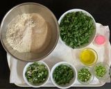 A picture of step 1 of Methi Stuffed Wheat Bran Flour Paratha.