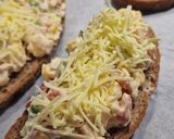 Sonkás, kukoricás, hagymás grillezett melegszendvics (vegán) recept fázis 3 fotója