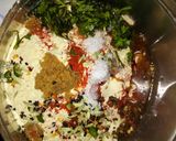 A picture of step 3 of Sattu kachori /chole.