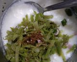 A picture of step 2 of Dhrungari Lauki Raita.