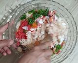 A picture of step 3 of Instant Vegetables bread idli recipe.