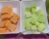 Cara Membuat Sup buah melon jelly kuah susu 1