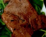 A picture of step 4 of My Peppered Rump Steak with chilli flavoured Mushroom + Onion 🥰.