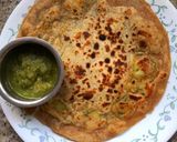 A picture of step 3 of Soya granules stuff paratha.