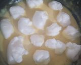 A picture of step 3 of Snow Ball Custard Pudding.