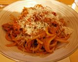 A picture of step 8 of Spaghetti with Tuna and Mushrooms.