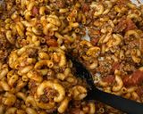 A picture of step 2 of 5 ingredients 1 pot goulash.