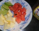 Hình bước làm 1 của món Hồng trà trái cây
