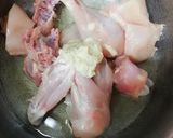 A picture of step 1 of Alo chicken curry.