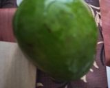 A picture of step 1 of Raw mango murabba.