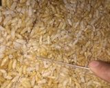 A picture of step 3 of Parmal chikki (Murmura chikki).