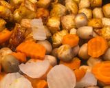Hình bước làm 3 của món Đậu hũ, nấm rơm kho sả ớt