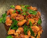 A picture of step 7 of 3 cups chicken (三杯雞).