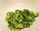 A picture of step 1 of Tofu Kimchi Salad.