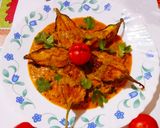 A picture of step 7 of Sarso baigan.