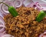 A picture of step 7 of Tikka Qeema.