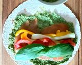 Une image de l'étape 1 de Wraps saumon fumé et houmous épinards basilic.