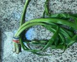 A picture of step 2 of Red Lentil Velouté with Scallions and Habanero Peppers.