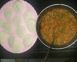 A picture of step 4 of Idli bhaji atom bomb.