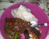 A picture of step 5 of Ugali, Kales, Fried Fish, and Carrot chatni.