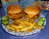 A picture of step 9 of Potato Filled Chicken Cheese Burger.