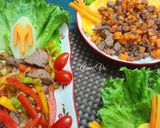 Hình bước làm 3 của món Bàn tiệc với các món từ bò và trứng