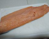 Foto del paso 1 de la receta: Trucha rebozada, rellena de queso, bacon y jamón