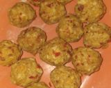 A picture of step 5 of Yam balls with fish.