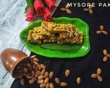 A picture of step 9 of Mysore Pak (Traditional South Indian Sweet).