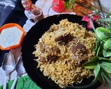 A picture of step 9 of Beef yakhni pulao biryani.