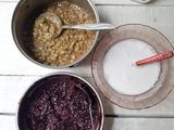 Bubur kacang ijo dan ketan hitam empuk