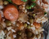 Foto del paso 1 de la receta: Arvejas salteadas con arroz y verduras
