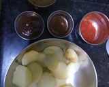 A picture of step 1 of Kachalu (Spicy and Tangy Potatoes).