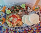 Foto del paso 12 de la receta: Bagre horneado con verduras pasta y arepas de maíz pilao