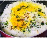 A picture of step 1 of Mutton dum biryani & salad.