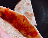 Hình bước làm 2 của món Bánh Mì Pita Nhân Chả Lụa Chà Bông