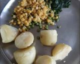 A picture of step 1 of Stuffed hara bhara kabab.