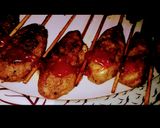 A picture of step 4 of Chicken potato stick kabab.