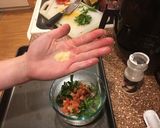 A picture of step 4 of Egg white scramble with crab meat and crispy red pepper.