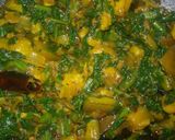 A picture of step 11 of Brinjal aur Palak saag.